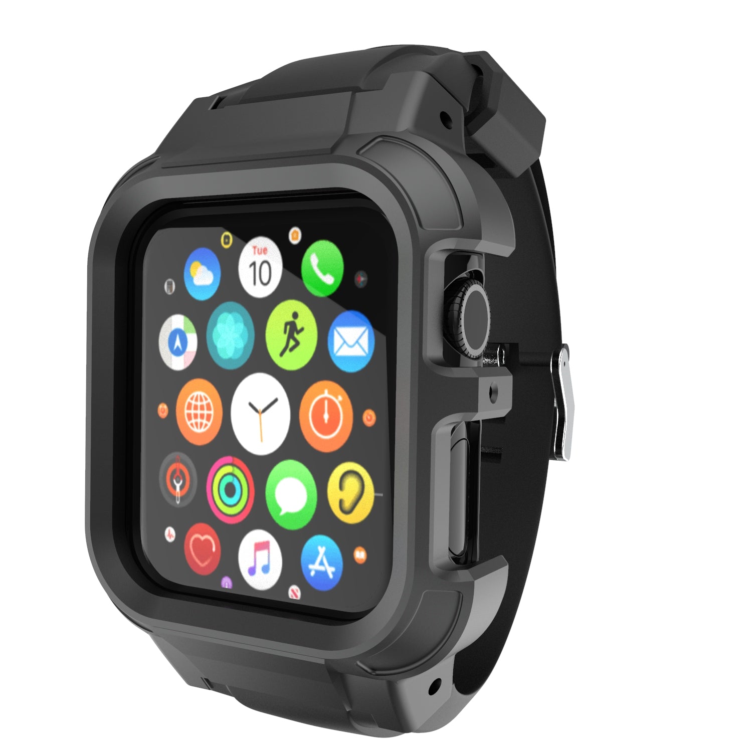 Tactical Apple Watch Band Rugged iWatch Case Stealth Rhino Brand